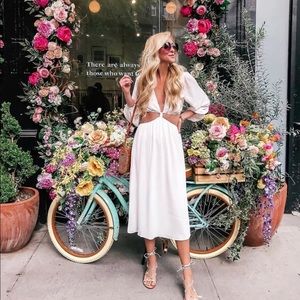 Wayf Babylon Cutout Dress In Ivory